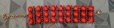 Bracciale con pietre gioiello corallo 