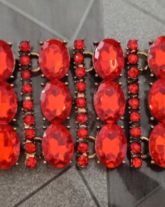 Bracciale con pietre gioiello corallo 