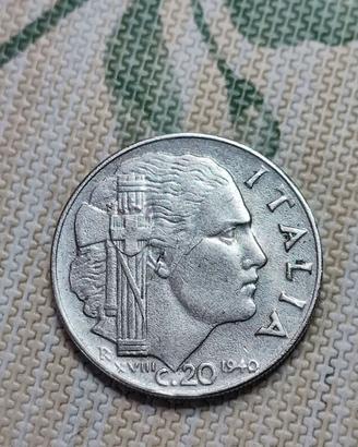 Moneta rara da 20 centesimi 1940