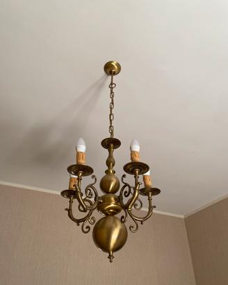 Lampadario ottone