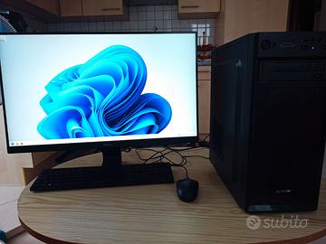 PC fisso completo con monitor 27" Pronto all' uso