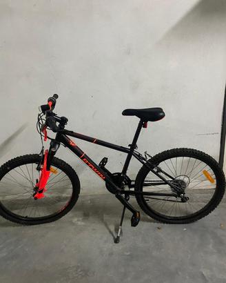 Mountain Bike B'Twin Poply 500, 24pollici RossaNer