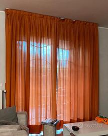 TENDE SOGGIORNO 2 + 3 di SETA Arancioni x binario