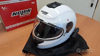 Casco Nolan N80-8 Bianco + Interfono Midland