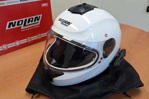 Casco Nolan N80-8 Bianco + Interfono Midland