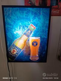 insegna luminosa Tennent's  termoformata 
