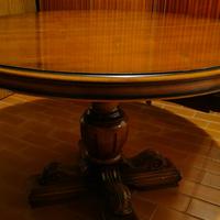 Tavolo rotondo allungabile/base restauro