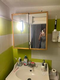 armadietto pensile per bagno ante a specchio