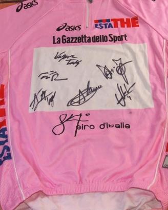 maglia rosa autografata marco pantani mercatone un