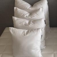 Set 4 cuscini decorativi microfibra bianca 40x40