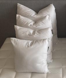 Set 4 cuscini decorativi microfibra bianca 40x40