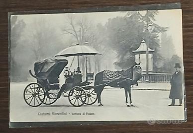 Cartolina Costumi Fiorentini - Vettura di Piazza.