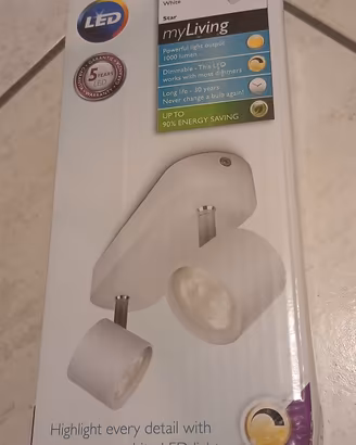 Plafoniera Faretti Philips LED 2 Spot Orientabili