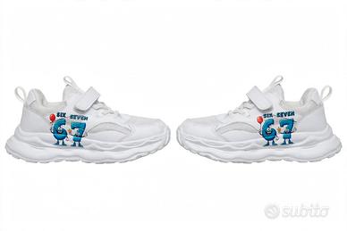 Scarpe bianche bambino con strappo