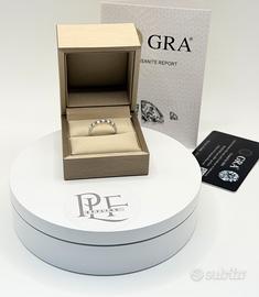 Anello Veretta in Argento Placcato Oro Bianco