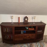 Mobile in legno coloniale - credenza/ porta tv