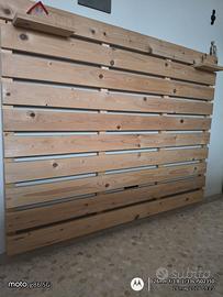testata letto in legno naturale 