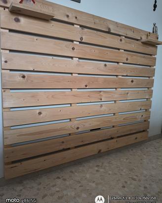 testata letto in legno naturale 