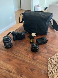 Canon eos m3 + EF-M 22 + 18-55 + BATTERIE + BORSA