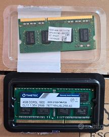RAM notebook DDR3L 4GB 1600MHz -2 moduli – 8GB tot