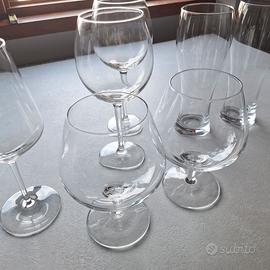 Bicchieri cognac 6 + calici 6 + 4 bicchieri da bir