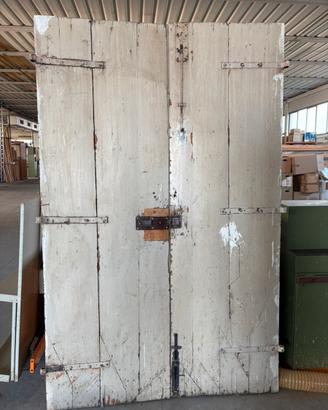 Porta a 2 ante in legno antica