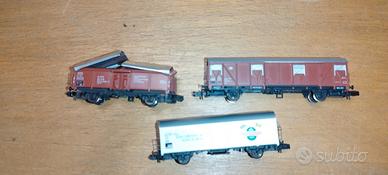 treni scala N - 3 carri merci