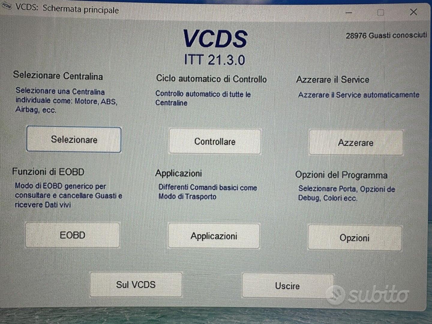 Cavo vag vcds italiano diagnosi auto - Accessori Auto In vendita a