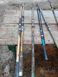  Lotto Canne da Pesca Usate e Vintage