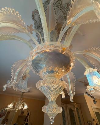 2 Lampadari Murano 6 Luci - Da Ripristinare