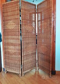 Paravento Divisorio in Rattan