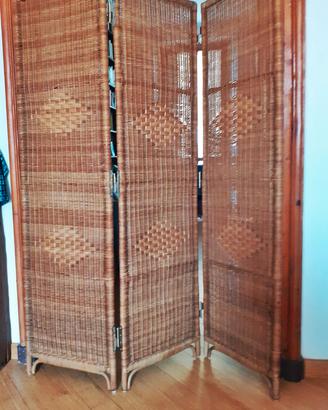 Paravento Divisorio in Rattan