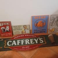 Insegne e targhe birra varie