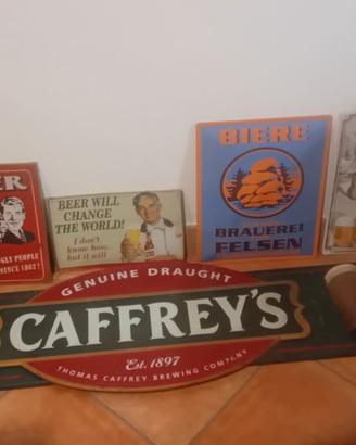 Insegne e targhe birra varie