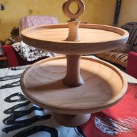 portafrutta in legno di cedro del libano 