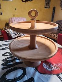 portafrutta in legno di cedro del libano 