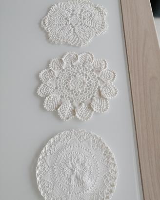 set 6 pz centrini in cotone bianco 
