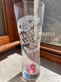 6 bicchieri da birra nastro azzurro