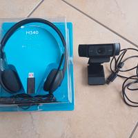 Cuffie + videocamera per computer pc