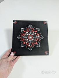 Quadro Mandala - acrilico su tela 20x20cm