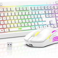 Combo Tastiera e Mouse Wireless, Tastiera Full-Siz