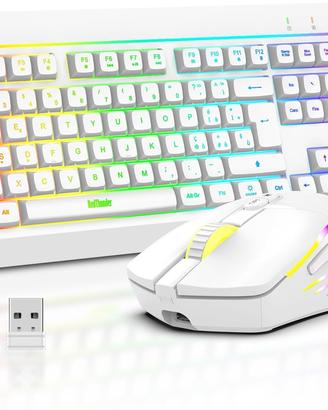 Combo Tastiera e Mouse Wireless, Tastiera Full-Siz