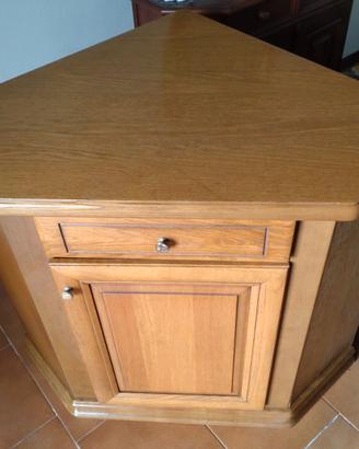 Mobile angoliera in rovere chiaro