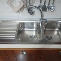 doppio lavello piano cottura 4 fuochi e cappa
