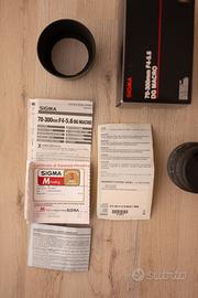 Obiettivo SIGMA 70-300mm F4-5.6 DG MACRO