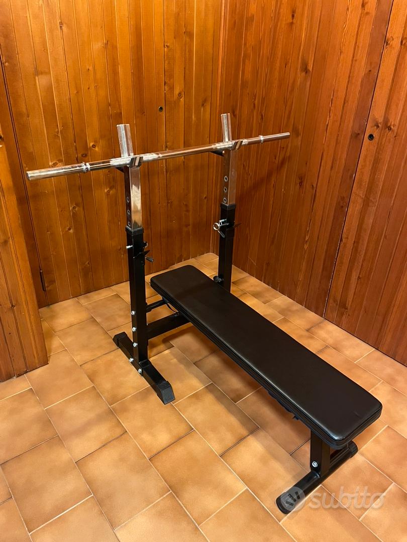 Panca Piana Pieghevole con Rastrelliera Regolabile Sports In