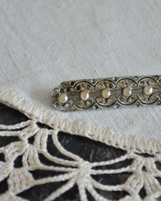 SPILLA Vintage Decorata Perle Pin Badge Gioiello