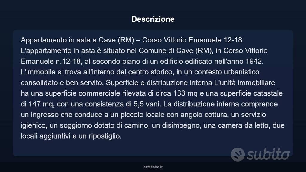 Appartamento – Cave, San Bartolomeo - Altro