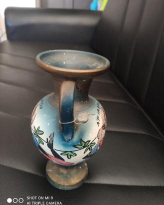 vaso in ceramica dipinto a mano Rodi Grecia vintag
