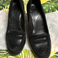 Scarpe in pelle con tacco 8 cm nere Fornarina (36)